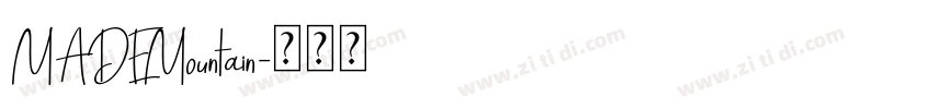 MADEMountain字体转换