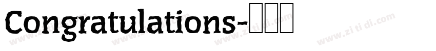 Congratulations字体转换