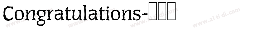 Congratulations字体转换