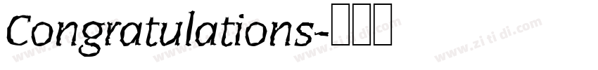 Congratulations字体转换