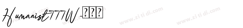 Humanist777W字体转换