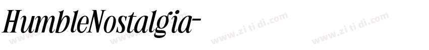 HumbleNostalgia字体转换