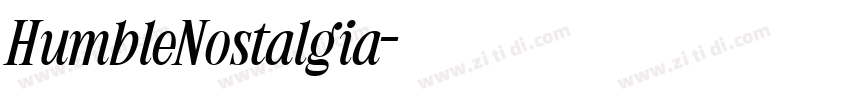 HumbleNostalgia字体转换