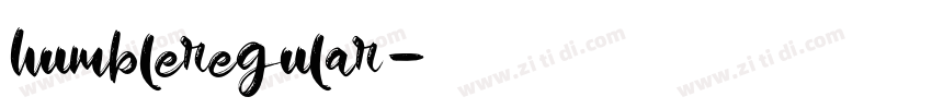 humbleregular字体转换