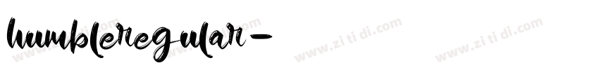 humbleregular字体转换