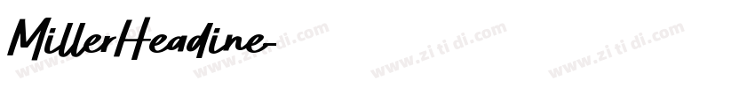 MillerHeadine字体转换