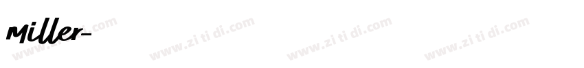 miller字体转换