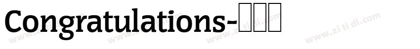 Congratulations字体转换