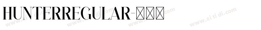 HunterRegular字体转换
