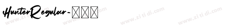 HunterRegular字体转换