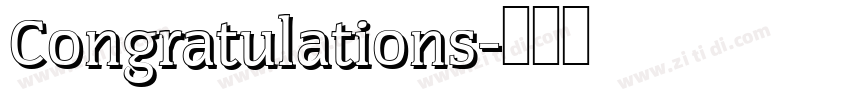 Congratulations字体转换