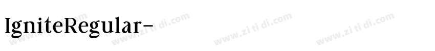 IgniteRegular字体转换