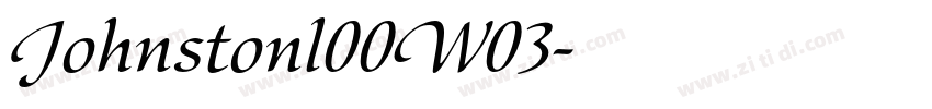 Johnstonl00W03字体转换