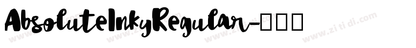 AbsoluteInkyRegular字体转换 AbsoluteInkyRegular字体转换