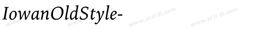 IowanOldStyle字体转换