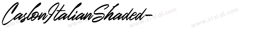 CaslonItalianShaded字体转换