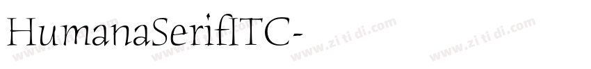HumanaSerifITC字体转换