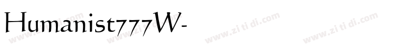 Humanist777W字体转换