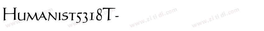Humanist5318T字体转换
