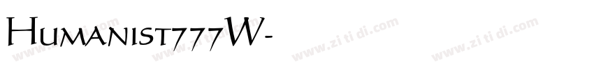 Humanist777W字体转换