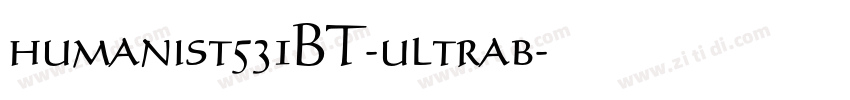 humanist531BT-ultrab字体转换