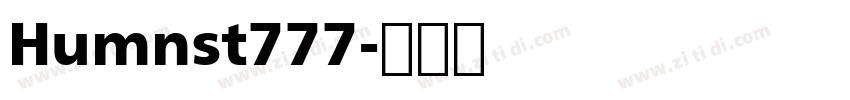 Humnst777字体转换