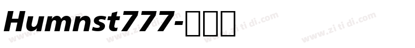 Humnst777字体转换