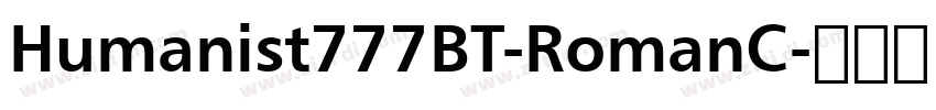 Humanist777BT-RomanC字体转换