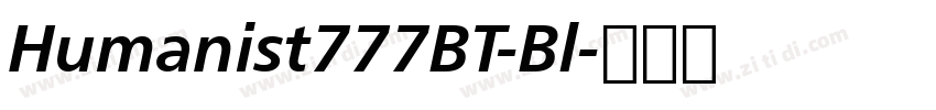 Humanist777BT-Bl字体转换