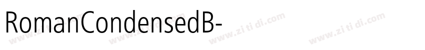 RomanCondensedB字体转换