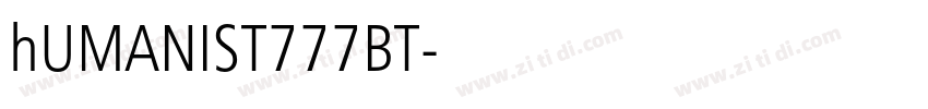 hUMANIST777BT字体转换