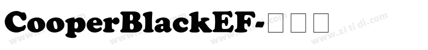 CooperBlackEF字体转换