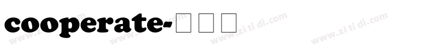 cooperate字体转换