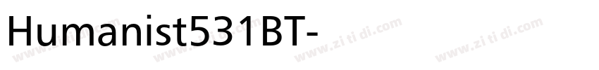 Humanist531BT字体转换