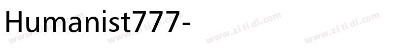 Humanist777字体转换