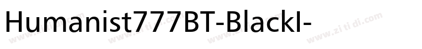 Humanist777BT-BlackI字体转换
