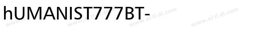 hUMANIST777BT字体转换
