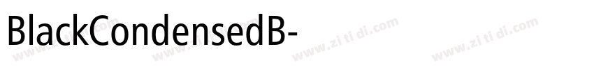 BlackCondensedB字体转换