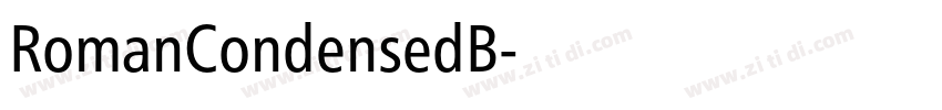 RomanCondensedB字体转换