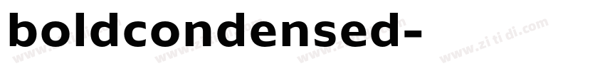 boldcondensed字体转换