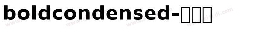 boldcondensed字体转换