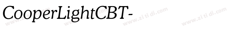 CooperLightCBT字体转换