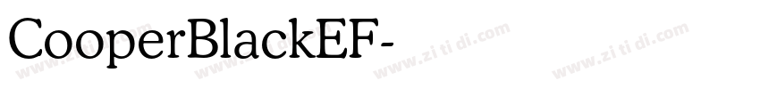 CooperBlackEF字体转换