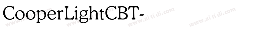 CooperLightCBT字体转换