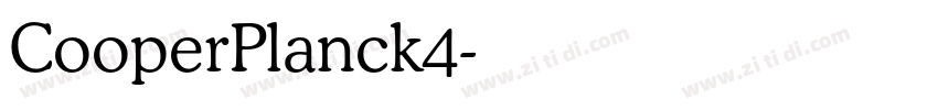 CooperPlanck4字体转换