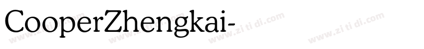 CooperZhengkai字体转换