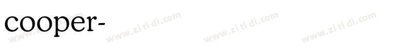 cooper字体转换