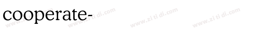 cooperate字体转换