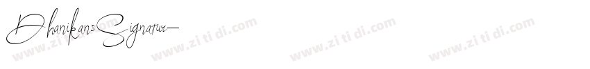DhanikansSignatur字体转换