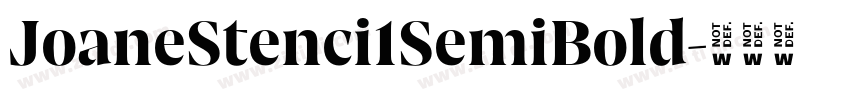 JoaneStenci1SemiBold字体转换